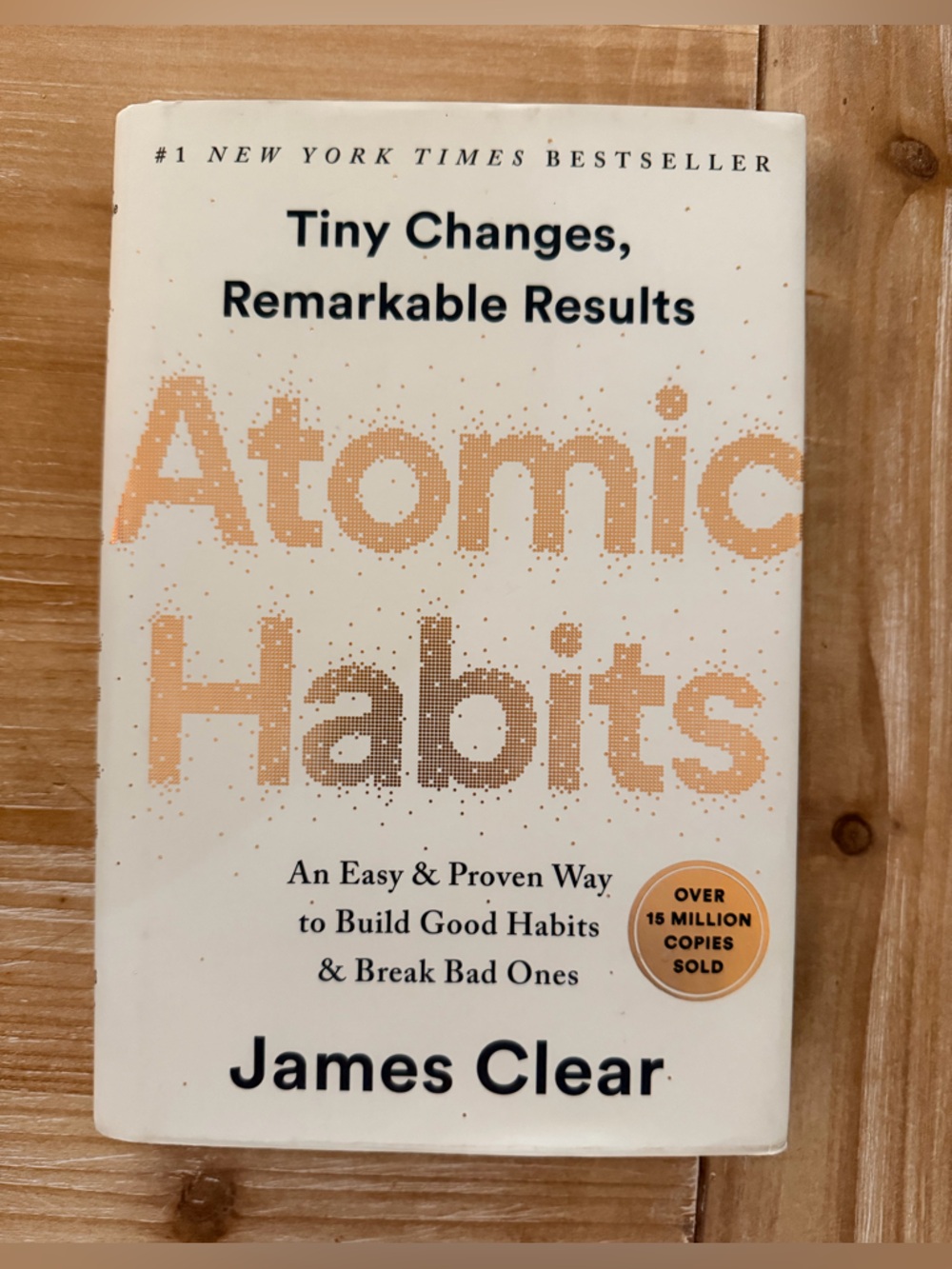 Atomic Habits Hard-Book by James Clear - Cream and Orange Cover